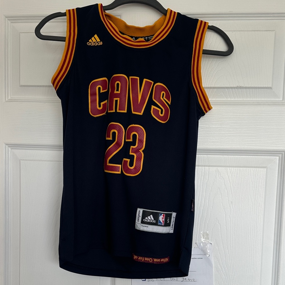 adidas Black Cavaliers #23 Basketball Jersey with Maroon and Gold Trim